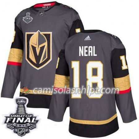 Camisola Vegas Golden Knights James Neal 18 2018 Stanley Cup Final Patch Adidas Cinza Authentic - Homem